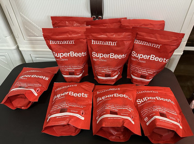 humann SuperBeets Heart Chews Pomegranate Berry 60ct 500mg Non-GMO USA