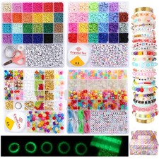 6380 PCS Jewelry Making Kit   24 Colors Seed Beads, 24 Colors Clay, UV Color ...
