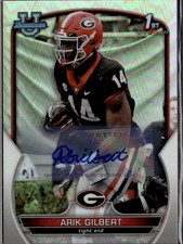 2022 Bowman University Arik Gilbert Refractor 1st Auto /499 Georgia Bulldogs #54
