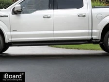 APS Stain Black 6" Side Steps Fit 15-26 Ford F150 SuperCrew Cab & 17-26 F250