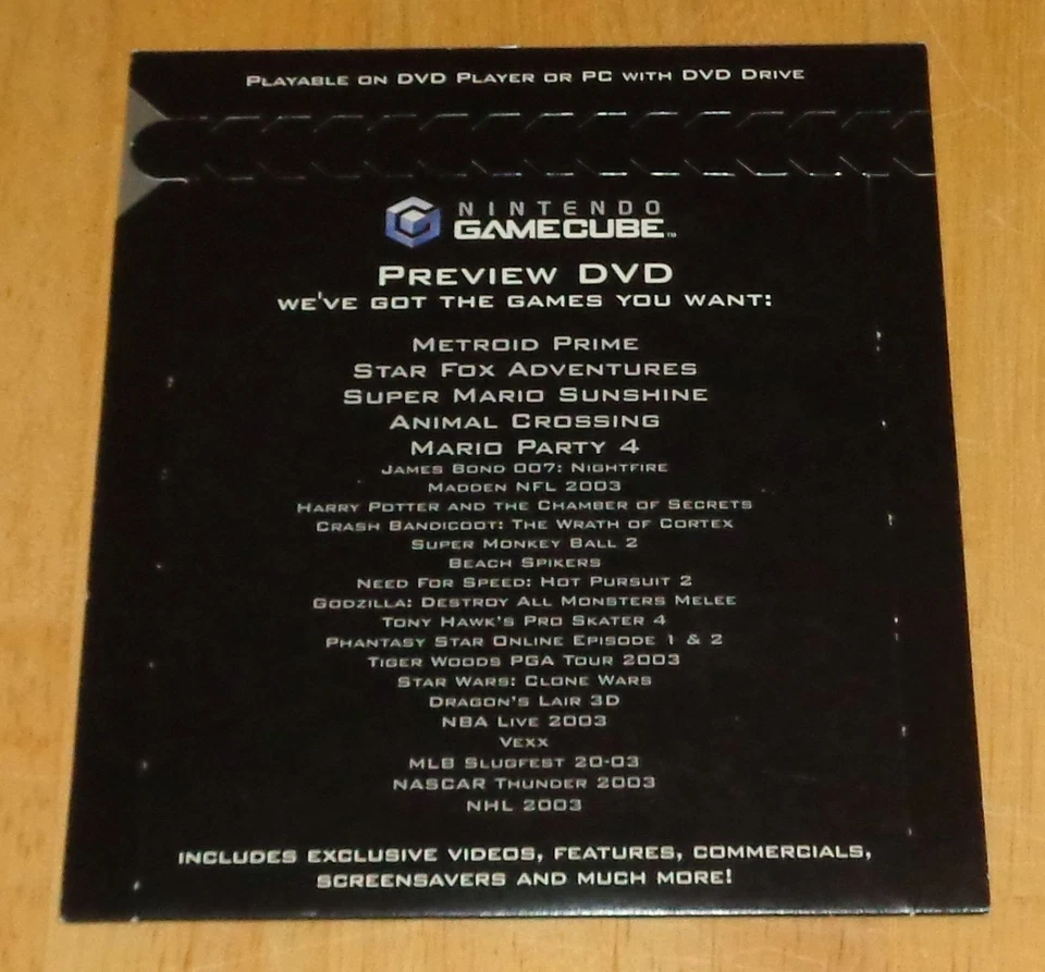 Nintendo GameCube 2002 Preview DVD - Metroid, Star Fox, Mario Sunshine, Godzilla - Image 3 of 3