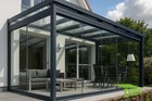 4,0 m - Glasschiebewand Terrassenüberdachnung Wintergarten Windschutz Trennwand