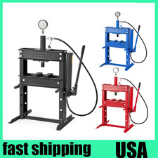 Hydraulic Shop Press 10 Ton With Press Plates Gauge H-frame Benchtop Press Stand