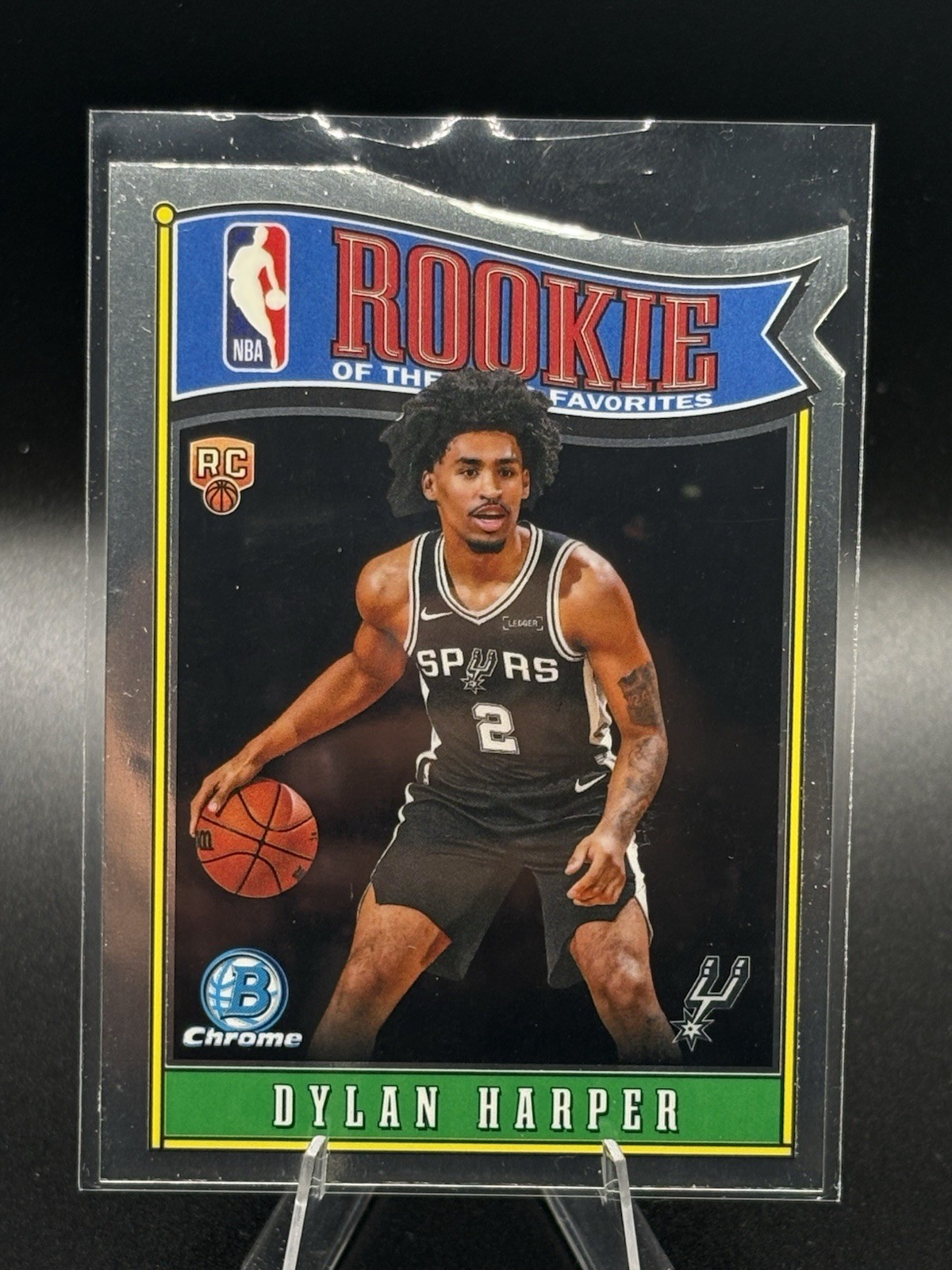 2025-26 Bowman Dylan Harper ROY Favorites Chrome Rookie RC #RY-2 Spurs