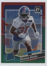 2023 Donruss Rated Rookie Optic Preview Red & Green Prizm Deonte Banks #376 12a4