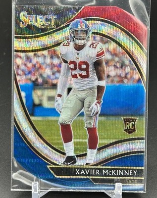 2020 Select Field Level Tri-Color Prizm Die-Cut Xavier McKinney Rookie RC