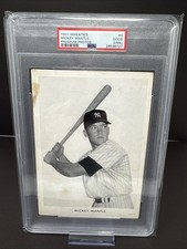 1951 Wheaties Premium Photos MICKEY MANTLE ROOKIE Yankees PSA 2 (Mk)