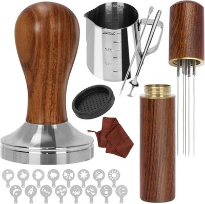 Y-Step Kaffee Tamper 58mm, Espresso Tamper Set 23pcs, Barista Set mit