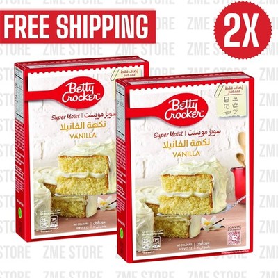 2X Betty Crocker Super Moist Vanilla Cake Mix Rich Taste & No Artificial Color