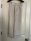 For Cynthia Medium Linen Lace Hem Pockets Elastic Waist Cropped Pants — photo 6
