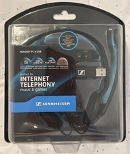 Sennheiser PC 8 USB Headset For Internet Telephony Music And Games 504197 New.