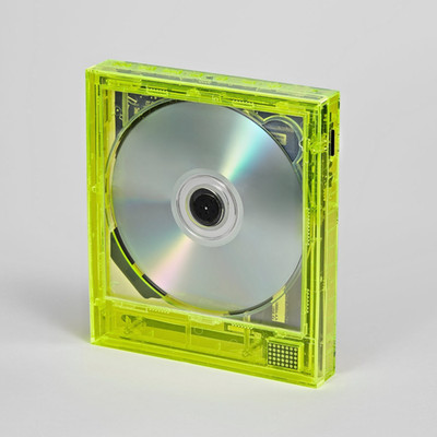 KM5 Instant Disk Audio CP1 Neon Yell Bluetooth Portable CD Player Wall Mountable