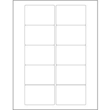 3 x 2" White Rectangle Laser Labels-10 Labels per Sheet-1000 per Case