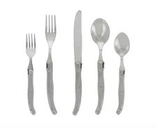 French Home Laguiole 20 Piece Stainless Steel Flatware Set, Service SILVER