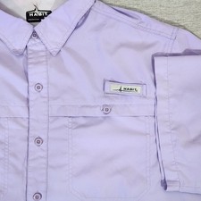 Habit Men s XL Fishing Shirt Vented Back Outdoor Performance Lavender Short Slee