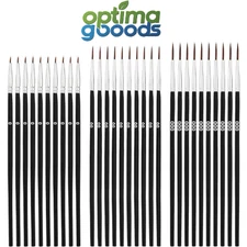 30pcs Mini Detail Paint Brushes Set Fine Tip #0 #00 #000 for Miniatures & Art.