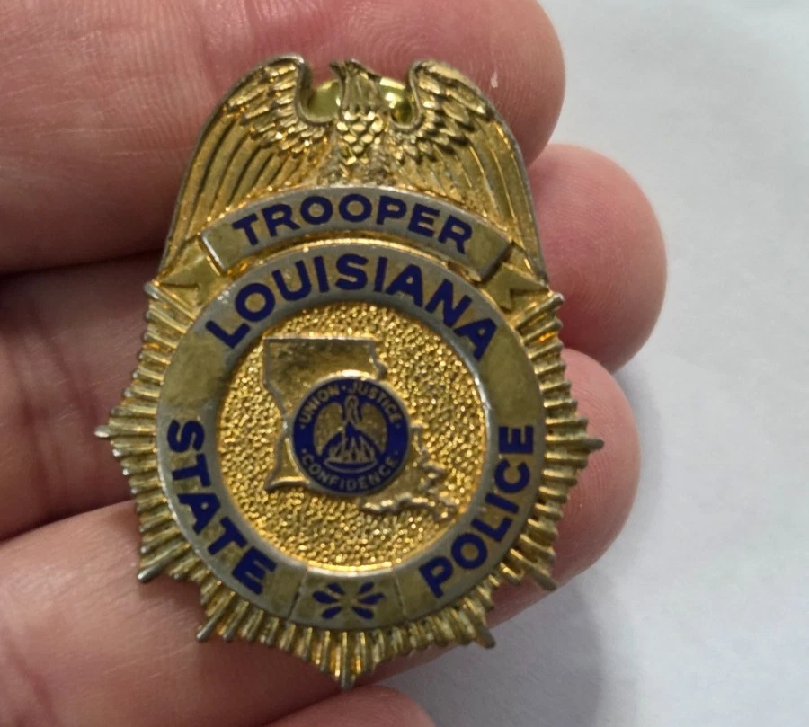 LOUISIANA * 1940-1952 * Hat Badge POLICE Polizei Abzeichen USA Mützenabzeichen