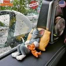 Tom & Jerry Cartoon Figurines Cute Cat Mouse Desk Ornament Toy Decoration car*