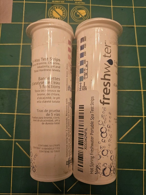 Set of 2Brand New Freshwater Hot Spring Spas Portable 5 Way Test Strips 80090