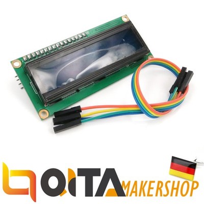 LCD Display Module 1602 HD44780 blau I2C Interface Display Arduino Raspberry Pi