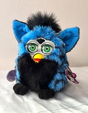 WORKS Vintage 1998  Blue Turtle  Furby Tiger Electronics With Tag - Restored 