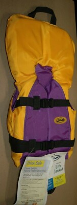 Finis Youth Life Jacket, Type II, Purple/Gold, 0-30 lbs