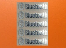 5 pcs Sticker for Bluetooth Skylake Silver Chrome Logo Decal Badge 30mm x 8mm