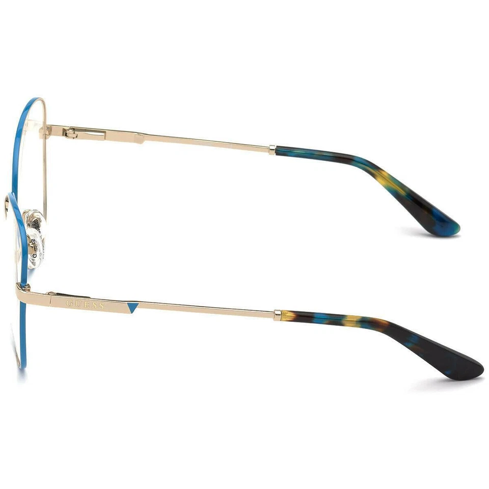 GUESS GU2850 033 Blue Gold Round Metal Optical Eyeglasses Frame 54-18-140 AB - Image 3 of 3
