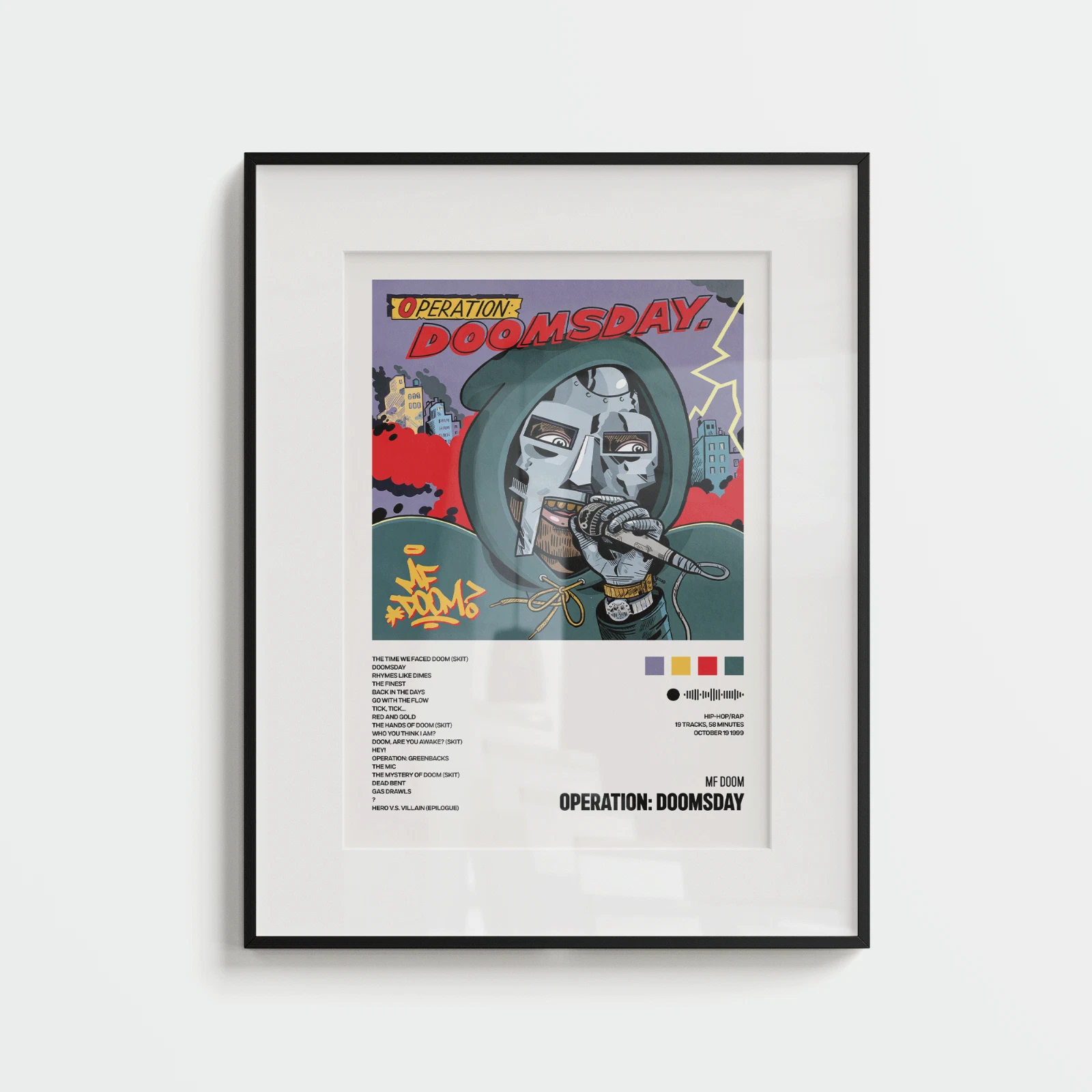 MF Dooom Operation: Doomsday Album Art Poster