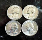 GEM BU WASHINGTON SILVER QUARTER LOT FROSTY WHITE COINS 3 1959 + 1 1957 90% SIL