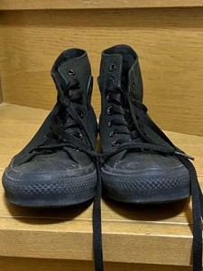 converse all black high cut