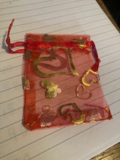 50 PCS Sheer Coralline Organza Favor Gift Bags Jewelry Pouches Wedding Party .