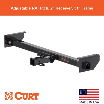 Adjustable RV Trailer Hitch, 2'' Receiver (Up to 51'' Frames, 2'' Drop)