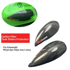 For Kawasaki Ninja 650 Z650 2017-2023 Carbon Fiber Tank Sliders Protection Cover