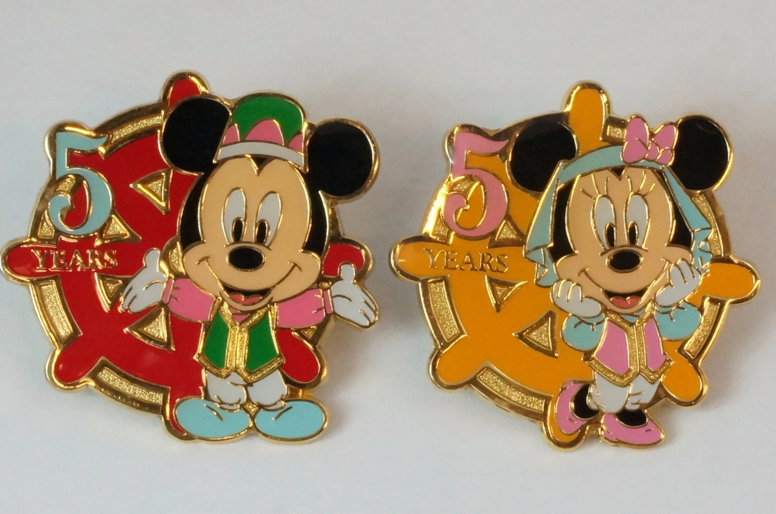 Tokyo Disney Resort Game Prize Pin TDS 5th Ship Control Stick Mickey Minnie Set