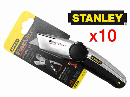 10ea Stanley 10-777 FatMax Locking Retractable Utility Knife Cutter ginven TR - Picture 1 of 2
