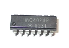 1 Motorola MC4024P Ripple Carry Binary Counter/Divider IC Dip-14 NOS
