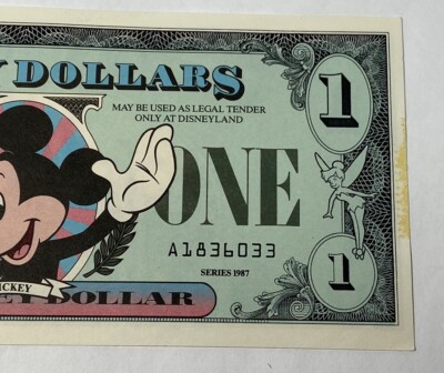1987 DISNEY DOLLAR $1 - Mickey - SERIES 