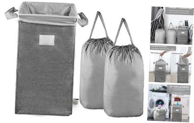 MCleanPin Large Laundry Hamper Collapsible with 2