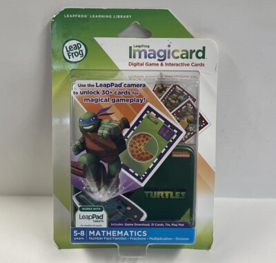 LeapFrog Imagicard Teenage Mutant Ninja Turtles MATH Learning Game LeapPad New