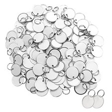 Paper Key Tags - 100 Pack Paper Key ID Label Name Tags with Split Ring, Keychain