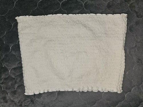 Women's Smocked Tube Top Beige Hollister Size Small
