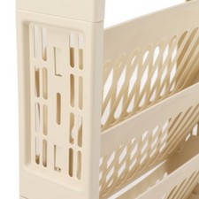 Cream Classroom Deskside Bookshelf Large Capacity 6 Tier Multifunctional Sl FIG