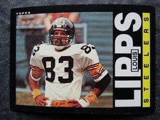 1985 Topps #358 Louis Lipps Rookie RC Pittsburgh Steelers Football Card. rookie card picture