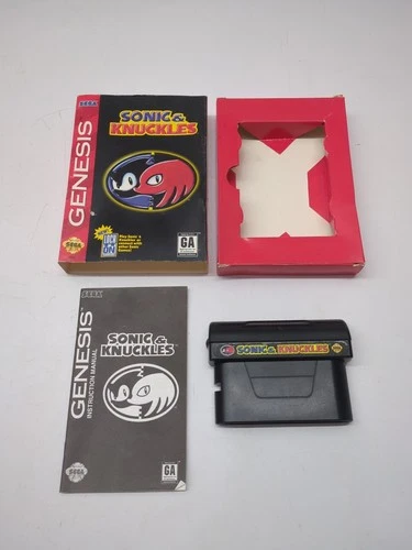 Sonic & Knuckles Hedgehog Sega Genesis 1994 Vintage With Manual And Box