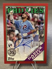 🔥Darick Hall 2023 Topps 88 Retro 35th Anniversary Red Parallel Auto RC #/25!!🔥