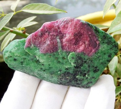 Certified 205.55 Ct Natural African Ruby in Zoisite Earth-Mined Specimen Rough