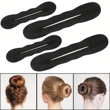 4PCS Hair Donut Bun Maker Set Sock Bun Magic French Chignon Ballet Updo DIY Tool
