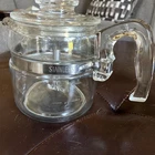 Vintage Pyrex Flameware 4 Cup Glass Coffee Percolator #7754 (Complete Set)