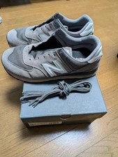 New Balance Sneakers Shoes ML574EG2 2E Gray Suede Mesh Men's US10 / JP28 VG